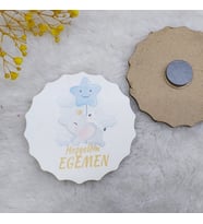 Hayaller Dükkanı 30 Adet Ahşap Bebek Magnetleri Fil Baskılı