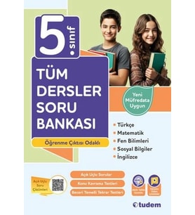 Tudem Yayınları 5 Sınıf Tüm Dersler Soru Bankası Maarif Modeli Müfredat