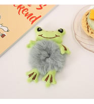 Sevimli Kurbağa Figürlü Peluş Lastik Toka