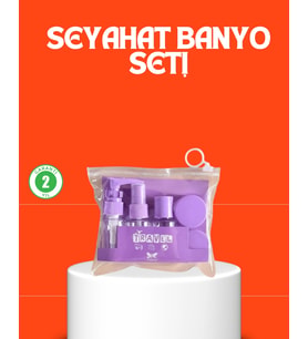 Mulvxkrg Krg02 5 Parça Seyahat Kişisel Bakım Seti Şişe Sprey Krem Kutulu (Mulvix)