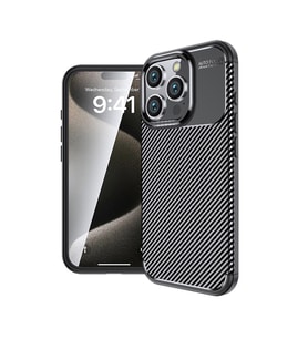 iPhone 16 Pro Max Kılıf Elde Kaymayan Kamera Korumalı Silikon (Siyah)