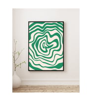 Tablo  Ahşap Çerçeveli Tablo  Çerçeveli Poster  Yeşil Renkli Soyut Tablo Soyut,Minimal Tablo (Karışık)