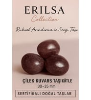 Sertifikalı Çilek Kuvars Taşı Kütle 30–35 mm Ruhsal Arınma Sevgi ve Denge Enerjisi Taşı (Çok Renkli)