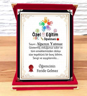 Özel Eğitim Öğretmenine Plaket (STD)