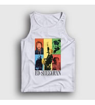 Presmono Unisex Beyaz Poster Müzik Ed Sheeran Atlet 486783tt