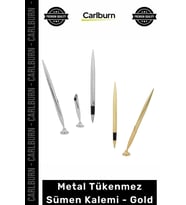 #Kalem Lüks Ofis Masaüstü Prestijli Kaliteli Şık Kurumsal Hediye Metal Tükenmez Sümen Kalemi Gold
