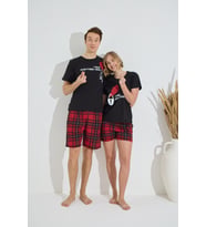 Şortlu Çift Kombin Kadın  Pijama Takımı