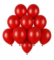 Kırmızı Renk Lateks Pastel Balon (13 cm) - 10 Adet