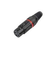 Sline Audio XLR Dişi Mikrofon Jack 3 Pin (Canon) Premium Seri (Siyah)