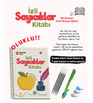 İzli Sayıcıklar Kitabı Oluklu( 1 adet sihirli uçan kalem- tutma aparatı, 5 adet kalem içi)