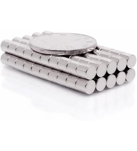 Adet 5x5 mm Yuvarlak Güçlü Neodyum Mıknatıs (Çap 5 mm Kalınlık 5 mm)