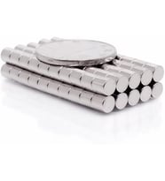 Adet 5x5 mm Yuvarlak Güçlü Neodyum Mıknatıs (Çap 5 mm Kalınlık 5 mm)