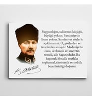 Atatürk Saygı ve Samimiyet  Kanvas Tablo