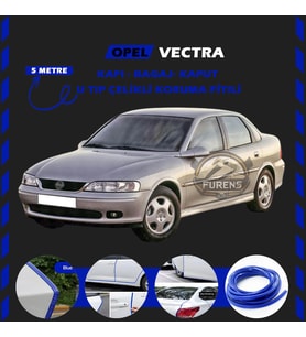 Opel Vectra Oto Araç Kapı Koruma Fitili 5metre Parlak Mavi Renk
