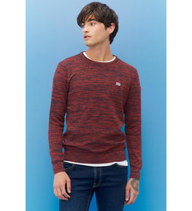 L212149700 Lee Erkek Regular Fit Rahat Kesim Bisiklet Yaka Turuncu Triko Kazak
