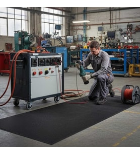 FlorONE Elektrik İzolasyon Matı  Elektrik Pano Önü Yalıtkan Paspas  EPDM İzole Halı 6 mm - 90x100 cm