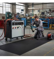 FlorONE Elektrik İzolasyon Matı  Elektrik Pano Önü Yalıtkan Paspas  EPDM İzole Halı 6 mm - 90x100 cm