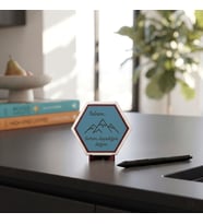Modern Tasarımlı Babam Sırtımı Dayadığım Dağım Masaüstü Dekoru, Ev ve Ofis Dekoruna Değer Katan Anlamlı Bir Parça 10x10 cm, Gök Mavi