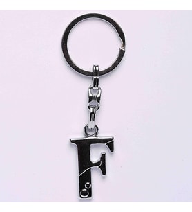 METALİK KROM VE HARF ANAHTARLIK-(F HARFİ)ANAH58