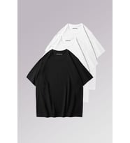 Erkek 2 Beyaz 1 Siyah %100 Pamuklu 3’lü T-shirt Paketi