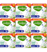 Molped Pure&Soft Hijyenik Ped Gece 270 (9PK*30) Adet Mega Pk