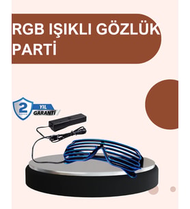 Renkli LED Işıklı Eğlence Gözlüğü Parti Aksesuarı