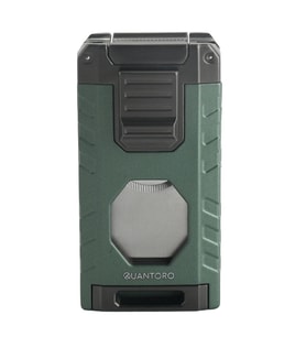 Quantoro Üç Torch Pürmüz Easy S/İğneli/Delicili Yeşil Metal Puro Çakmağı