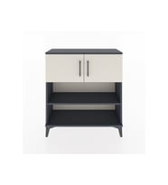 Arges Şifonyer 3 Raflı 2 Kapaklı 88x30x96 Antrasit-Aytaşı