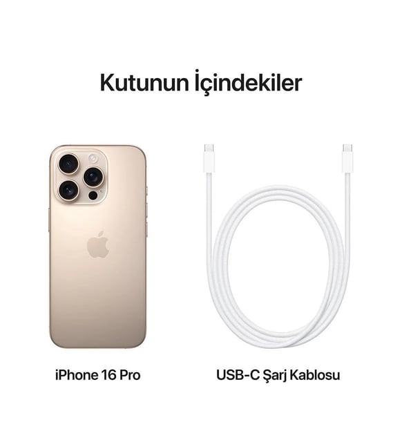 Apple iPhone 16 Pro 256GB Çöl Titanyum (Apple Türkiye Garantili)
