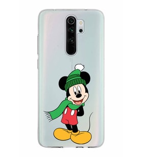 Xiaomi Redmi Note 8 Pro Uyumlu Kapak Mickey Mouse Tasarımlı Şeffaf Silikon Kılıf