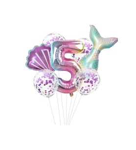 Deniz Kızı Renkli Balon Set 5