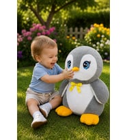 SEVDAM HEDİYELİK 85 cm Penguen Sevgiliye Özel (Gri)