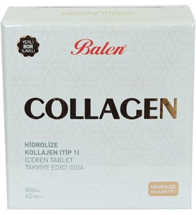 COLLAGEN HİDROLİZE KOLLAJEN (TİP 1) İÇEREN TABLET 800 MG*60 1 Paket(1 x 1000 g)