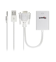 QPORT Q-VH VGA TO HDMI ÇEVİRİCİ + SES KABLOSU