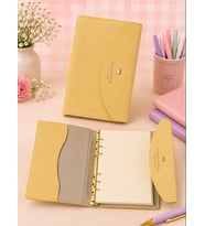 Victorias Journals A6 Mekanizmalı İvory Çizgili Defter Sarı 96 Yp