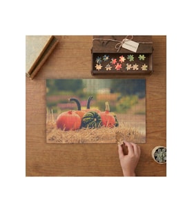 Renkli Balkabakları Tasarımı 240 parça Ahşap Puzzle Ahşap Kutuda MP05094