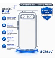 SChitec VIVO S50 Pro mini Uyumlu Fullbody Arka Kaplama Hidrojel Koruyucu Film