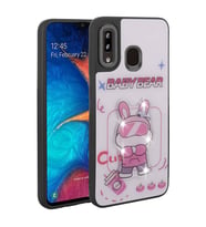 Samsung Galaxy A30 Uyumlu Kılıf Parlayan Kabartmalı İkonik Figürlü Zore Amas Silikon Kapak