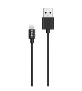Philips Apple MFI Lisanslı UsbA to Lightning 2Metre Hızlı Data ve Şarj Kablosu Siyah DLC3106V/00