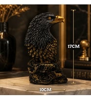 BK Gift Siyah Gold Kartal Biblo 17 cm Dekoratif Kartal Heykeli Masa Üstü Obje