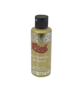 Rich Multi Surface Metalik Her Yüzey İçin Akrilik Boya 120 cc. 6510 BEYAZ ALTIN 