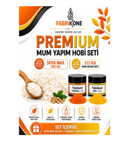 Premium Mum Yapım Hobi Seti - Soya Wax 250 gr - 2'li Toz Mum Boyası Seti - Turuncu, Sarı BKFABSW2502TSR