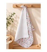 Pike ve Müslin Çift Katlı İki Taraflı Bebek Battaniyesi 80x90 cm %100 Pamuk