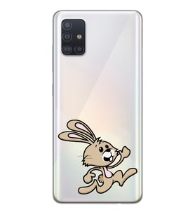Samsung Galaxy A71 Uyumlu Tavşan Tasarımlı Şeffaf Telefon Kılıfı
