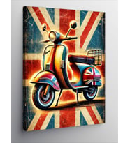 Kanvas Tablo Union Jack Vespa