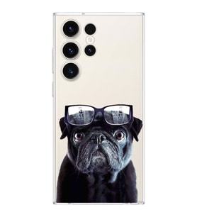 PrintiFy Samsung Galaxy S23 Ultra ile Uyumlu Köpek 3 Kamera Korumalı Şeffaf Kılıf