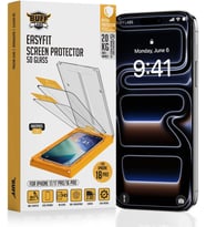 5D Glass EasyFit 2 Adet Kolay Uygulama Aparatlı Ekran Koruyucu Temperli Şeffaf Cam (iPhone 17 / iPhone 17 Pro/iPhone 16 Pro)