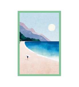 Surf Beach – Doğa ve Deniz Temalı Hediye Kartı Kartpostal  10x15 cm (Siyah-Beyaz-Kırmızı-Mavi-Haki)