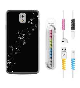 Samsung Note 3 4 5 8 9 20 Ultra 10 Lite Kılıf Kablo Koruma Spiral Silikon Planet 1620