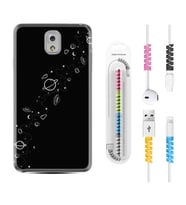 Samsung Note 3 4 5 8 9 20 Ultra 10 Lite Kılıf Kablo Koruma Spiral Silikon Planet 1620